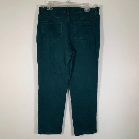 Gloria Vanderbilt Jeans Women’s 14 Short Green Straight Leg Amanda Jean - Picture 1 of 10